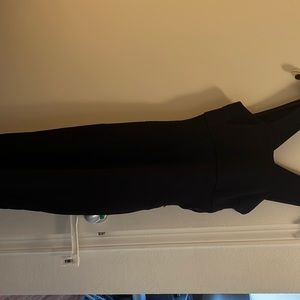 H&M black maxi pencil dress. Cute shoulder style